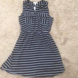Women’s dress dark blue strip NWT size M Monteau